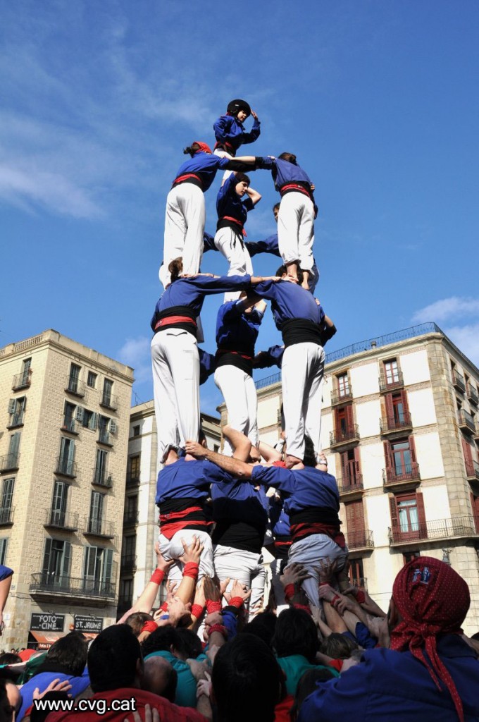Festes de Santa Eulàlia (Barcelona): 4d7a realitzat a la Pl Sant Jaume (14/02/10). Foto realitzada per Montse Torres.